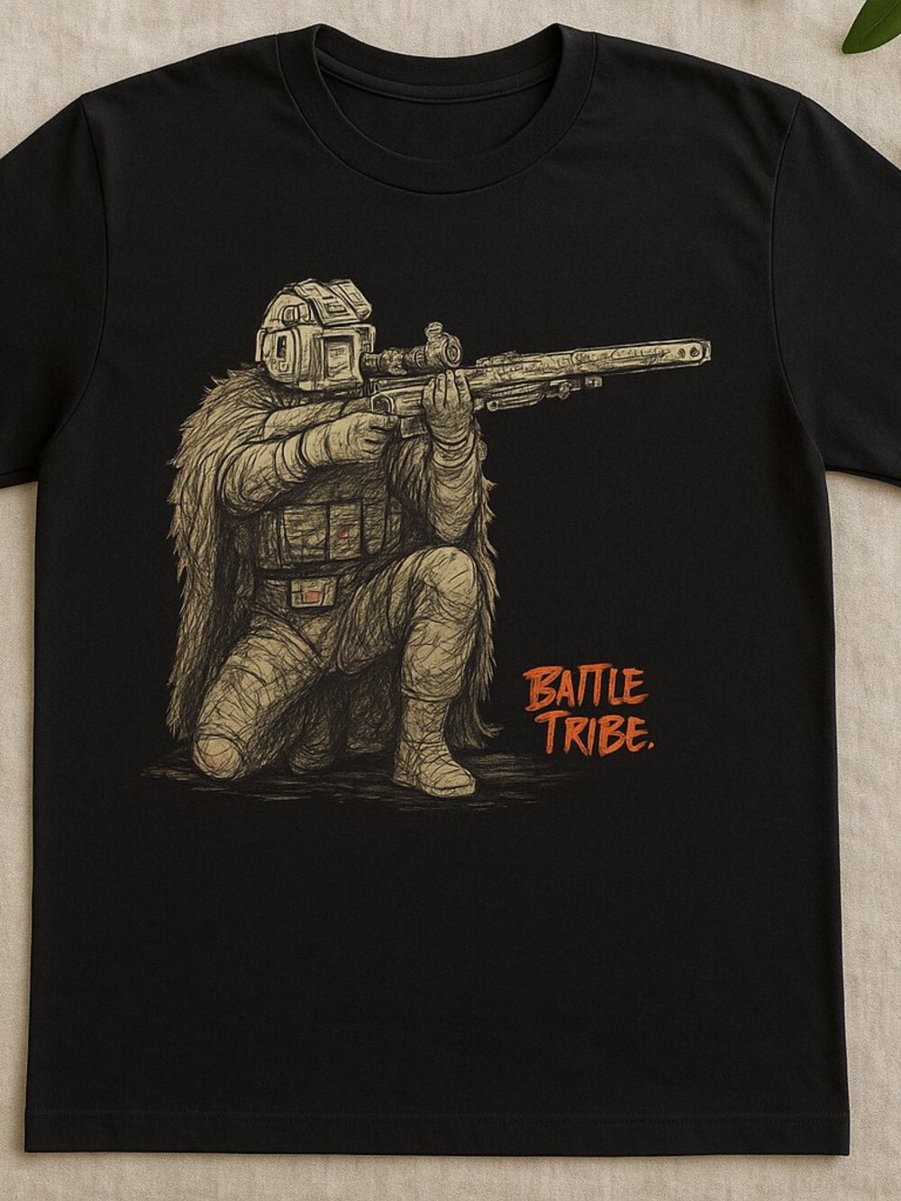 Tactical Sniper Graphic T-Shirt | Military Shooter Streetwear Tee | Black Unisex